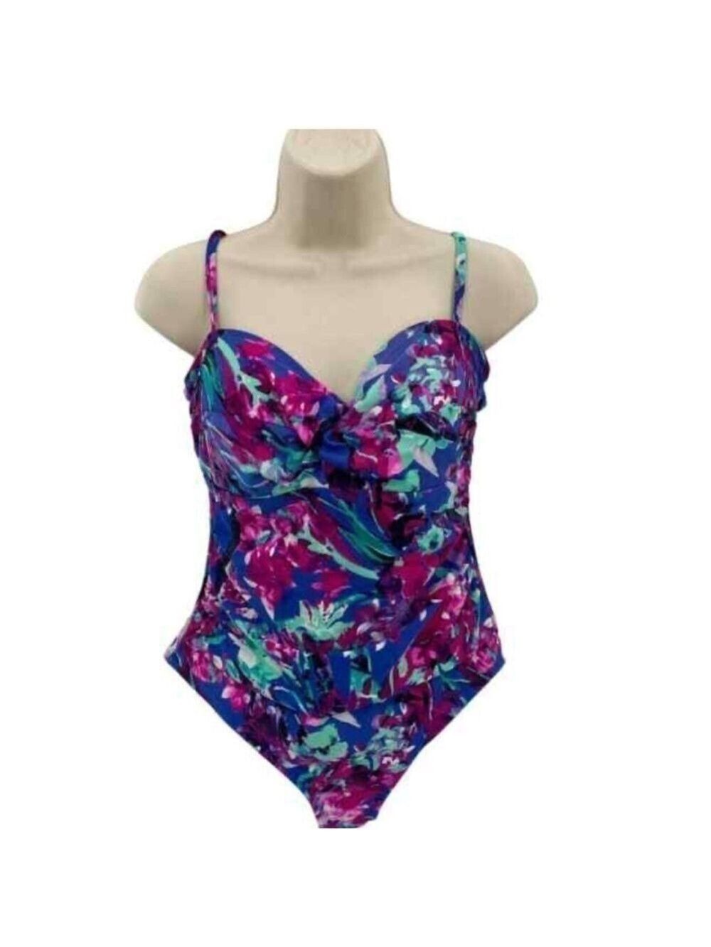 Women’s Catalina Purple & Pink Floral Swimsuit Size XL!
